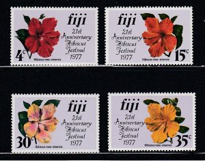 Fiji # 376-379, Hibiscus Festival, Mint NH, 1/2 Cat.
