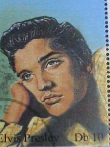 ST. THOMAS STAMP 60TH ANNIVERSARY BIRTH OF ELVIS PRESLEY CTO :SHEET VERY FINE