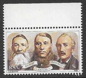 SOUTH AFRICA 1980 5c First Leaders of Triumvirate Govt Issue Sc 542 MNH