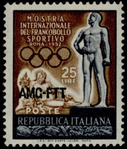 Italy - Trieste 143 MNH Statue of Athlete, Exhibition of Sports Stamps
