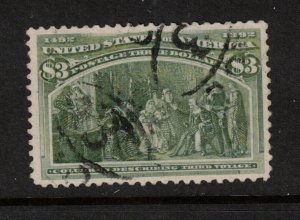 USA #243 Extra Fine Used Gem With Light Oval Cancels 