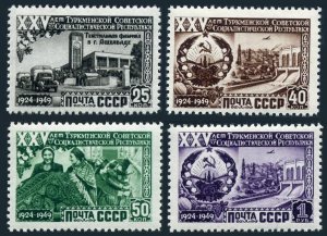 Russia 1438-1441 reprint, MNH. Mi 1438-1441. Turkmen Republic, 25th Ann. 1950.