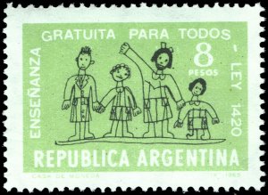 Argentina #786  MNH - Public Education Law (1965)