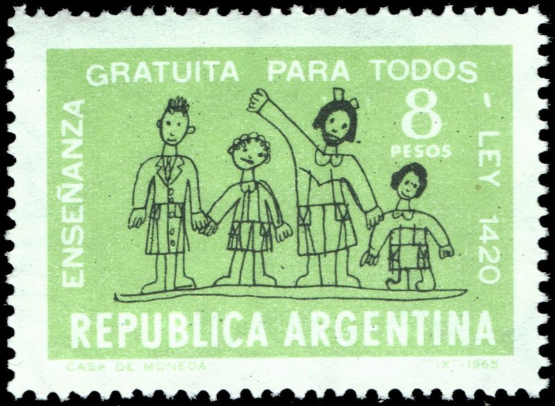 Argentina #786  MNH - Public Education Law (1965)