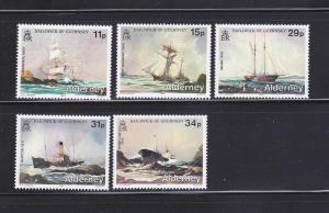 Alderney 32-36 Set MNH Ships, Shipwrecks (B)