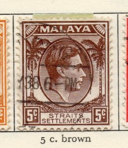 Malaya Straights Settlements 1937-41 Early Issue Fine Used 5c. NW-156846