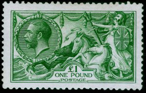 GB GV SG403, SCARCE £1 green WATERLOW, LH MINT. Cat £2800.