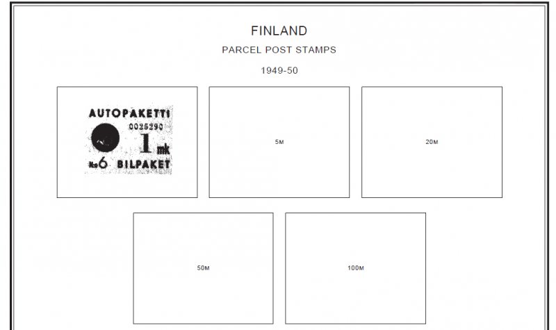 FINLAND STAMP ALBUM PAGES 1856-2011 (220 PDF digital pages)