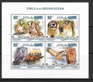 MALDIVE ISLANDS 2014 OWLS OF THE INDIAN OCEAN (1) MNH