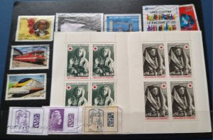 Lot France + Booklet Croix Rouge 1973 MNH