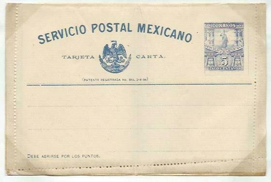 MEXICO 5c lettercard 1897 unused...........................................58738