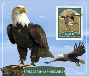 2021/10 - SAO TOME - AMERICAN BIRDS OF PREY        1V    MNH **