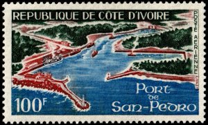 ✔️ IVORY COAST 1971 - SAN PEDRO BAY & HARBOR - SC. C43 MNH [1.25.08]