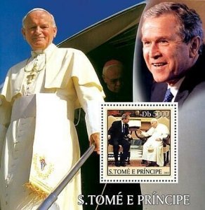 S. TOME & PRINCIPE 2003 - John Paul II s/s