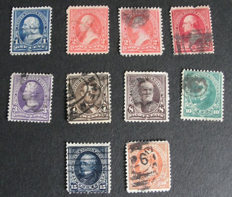 US 1895 Partial Set of Used Singles