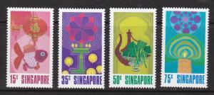 Singapore # 157-160, mint, lightly hinged