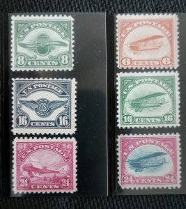 *PRICE DROP*  Sc# C1-6 MNH-OG complete set  1918-23early US airmails