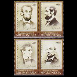 MICRONESIA 2009 - Scott# 840a-d Lincoln Set of 4 NH