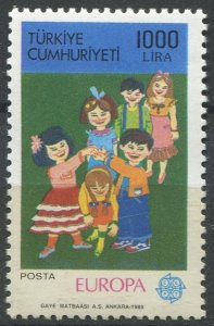 Turkey Sc#2441 MNH, 1000L multi, Europa (C.E.P.T.) 1989 - Children's Games (1...