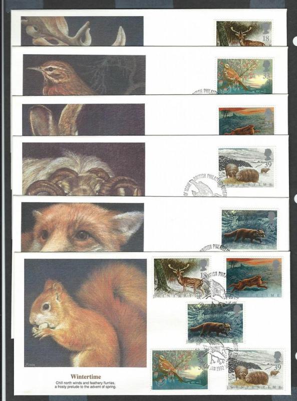 Great Britain complete set of 6 first day covers 1421 - 1425