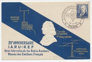 Maximum card France 1950 Telegraph - Claude Chappe