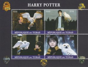 CHAD - 2018 - Harry Potter #1 - Perf 4v Sheet - Mint Never Hinged -Private Issue