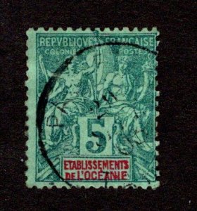 FRENCH POLYNESIA SC# 4  AVF/U  1892