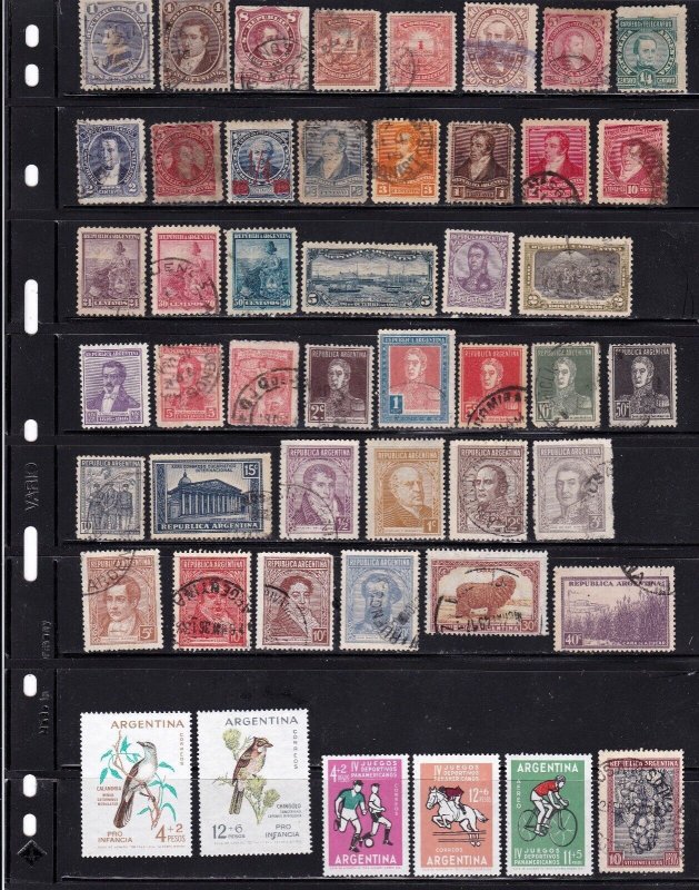 Argentina stamps x 48, mostly classics, mint & used,  CV $32.25