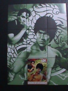 ​UNION OF MYANMAR 2000 KUNG FU MASTER BRUCE LEE-MNH S/S  WE SHIP TO WORLD WIDE