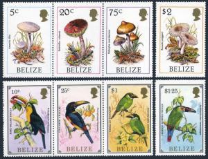 Belize 843-850,MNH.Michel 926-933. Birds,Mushrooms,1986.Toucans.