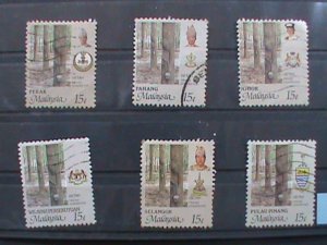 ​MALAYSIA-1986 AGRICULTURE   USED -6 STAMPS-#M26 VF- WE SHIP TO WORLD WIDE