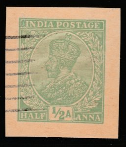 INDIA Postal Stationery Cut Out A17P30F38474-
