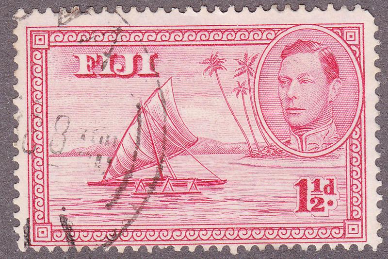 Fiji 119 USED 1938 Outrigger Canoe, Empty Canoe Issue