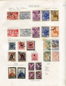 GREECE; 1930s early fine small mint & used range on album page