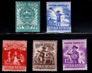 Indonesia Scott B83-B87 MH* Scout stamp set