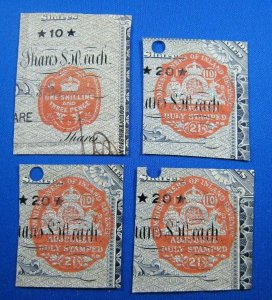 GREAT BRITAIN CERTIFIED DUTY STAMPS   USED      (g9)