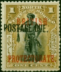 North Borneo 1902 1c Black & Bistre-Brown SGD31 V.F MNH