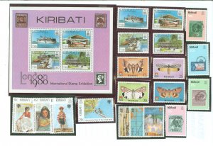 Kiribati #341-8/352-5a/356-9 Mint (NH) Single (Complete Set) (Space) (Stamps On Stamps)