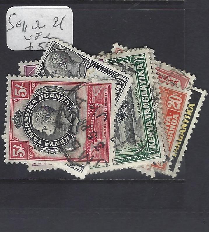 KENYA,UGANDA ,TANGANYIKA (P1710B)  KGV   SET TO 5/-  SG 110-121   VFU