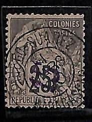 ZA053c - French DIEGO SUAREZ - STAMP - 1890 Yvert # 5 - USED small defect-