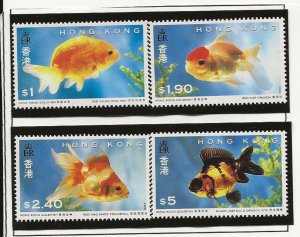 Hong Kong 1993 Goldfish sg.752-5   set of 4   MNH