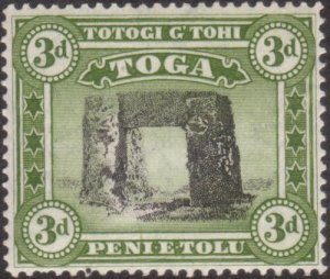 Tonga 1942 SG78 3d Prehistoric Trilith at Haamonga MNH