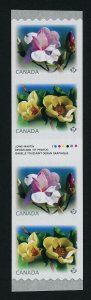 Canada 2623i Gutter pair Coil strip MNH Flowers, Magnol