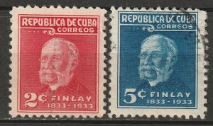 Cuba 1934 Sc 319-20 set used