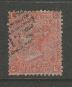 Great Britain 1865 Queen Victoria SG 94 PL8 FU