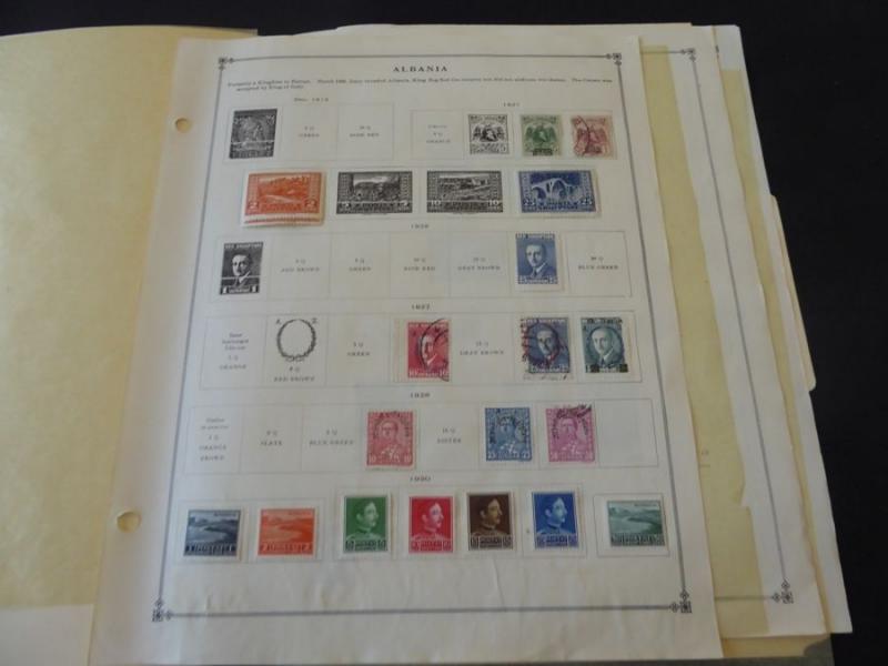 Albania 1913-1940 Mint/Used Stamp Collection on Scott Int Album Pages