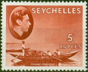 Seychelles 1938 5R Red SG149 Fine MM