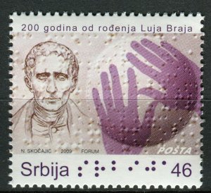 0200 SERBIA 2009 - The 200th Anniversary of the Birth of Louis Braille - MNH