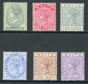 Malta SG20/8 QV set of 6 m/m Cat 130 pounds