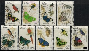 Belize #923-3,5-8,40-1,1030  CV $14.50  Butterflies & Birds